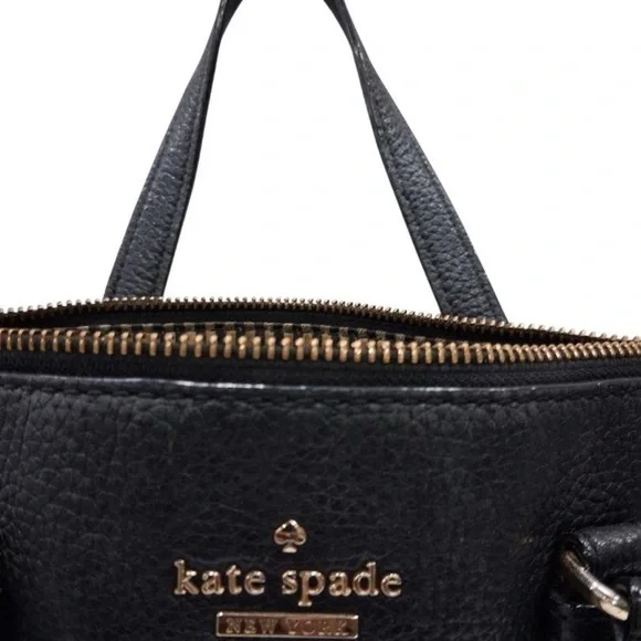 Kate Spade New York Black Pebbled Leather Tote Bag - Picture 3 of 5